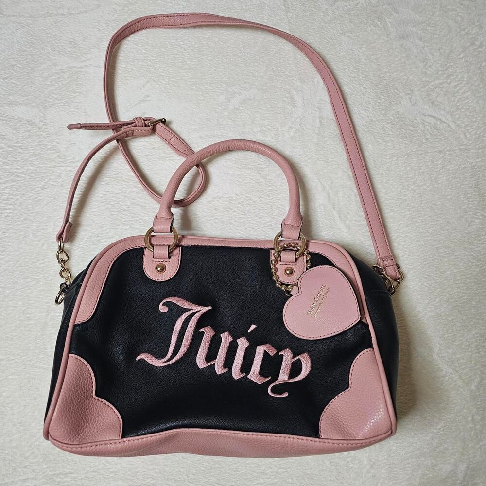 Juicy-couture Women's Pink and Black Bag